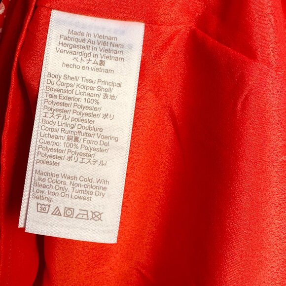 J.Crew Women’s Red Pink Heart Print Smocked Neck Feminine Blouse Size Small NWTD - Picture 8 of 10